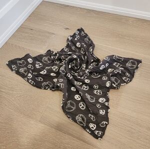 Scotch and soda peace and skull scarf